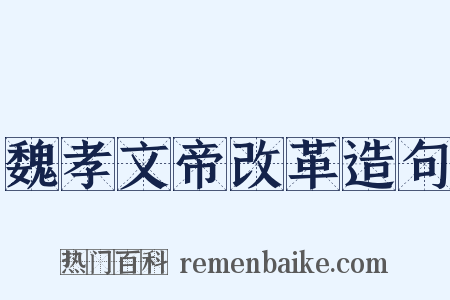 魏孝文帝改革造句是什么意思的图片